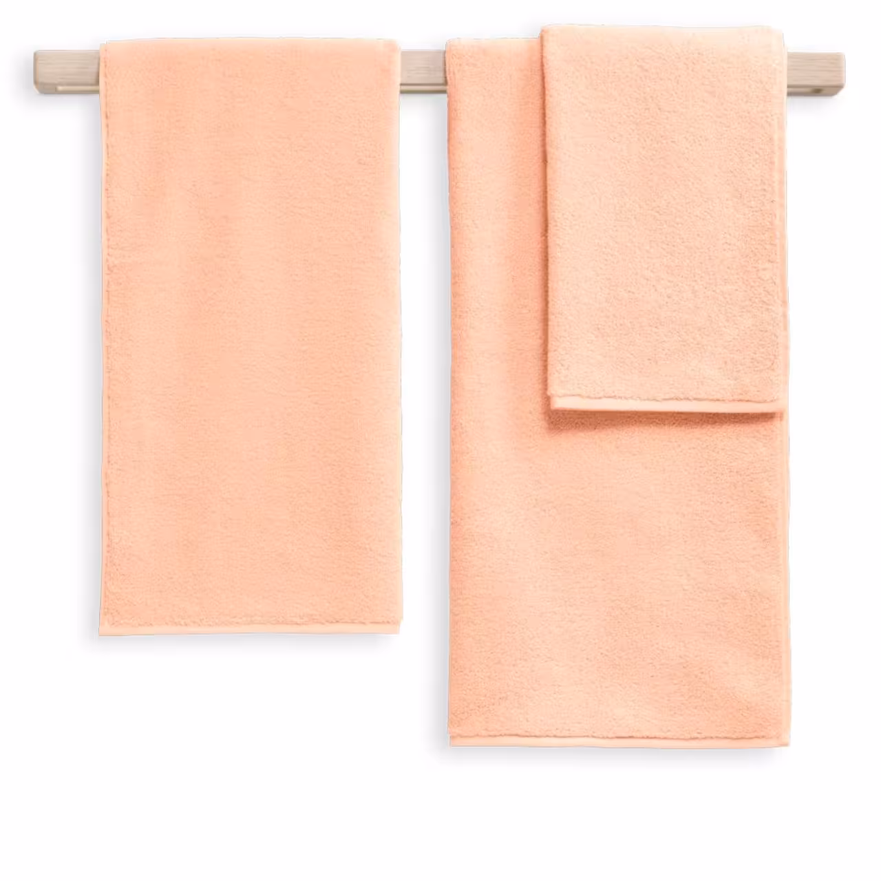 Handtuchset, Frottee, Apricot, Unifarben, Badezimmertextilien, 