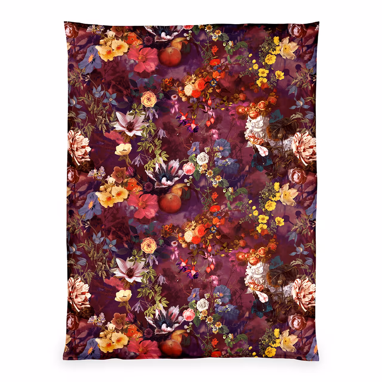 Blumenmuster, Stofftuch, Pflanzenmotiv, Farbintensität, Dekorationsstoff, 