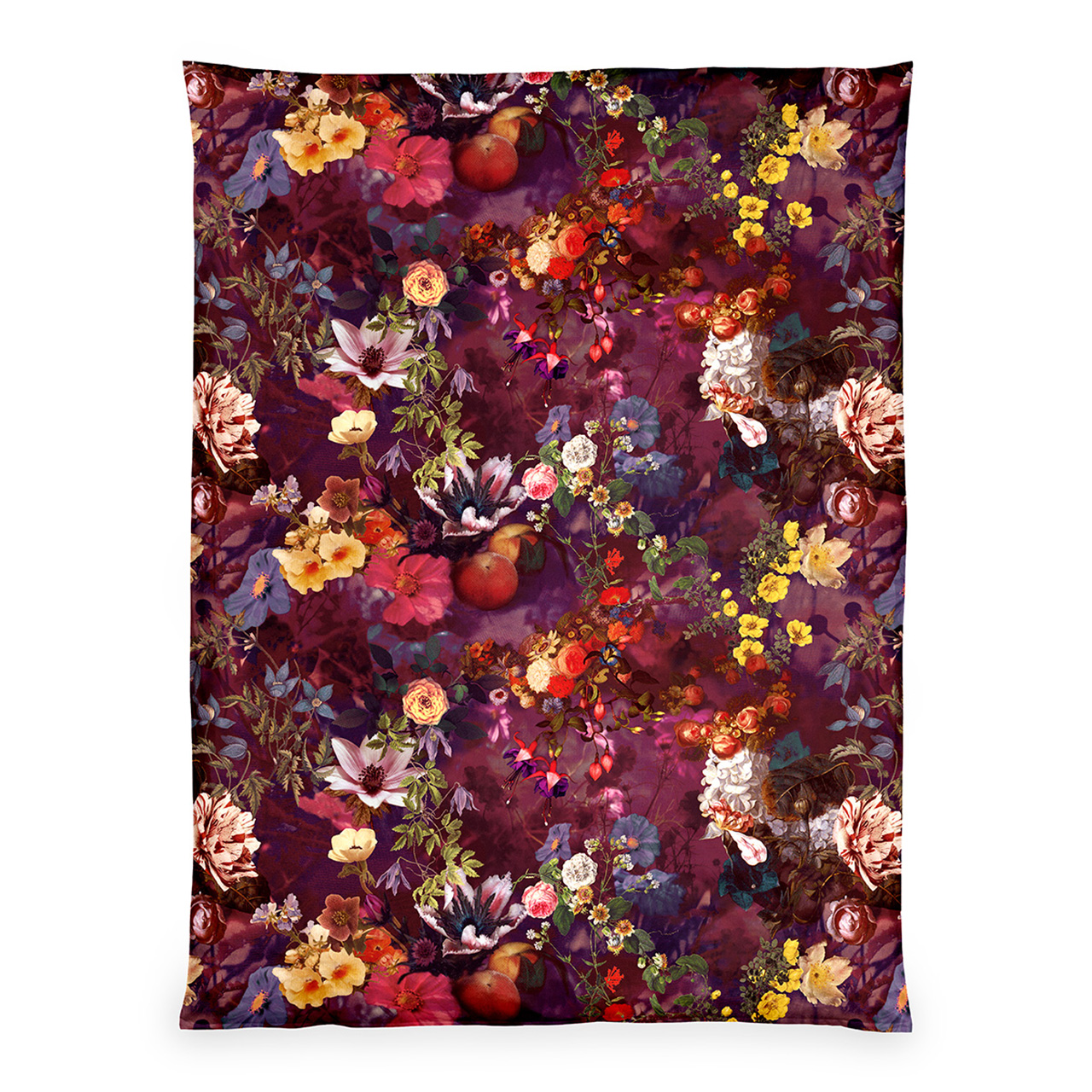 Blumenmuster, Stofftuch, Pflanzenmotiv, Farbintensität, Dekorationsstoff, 