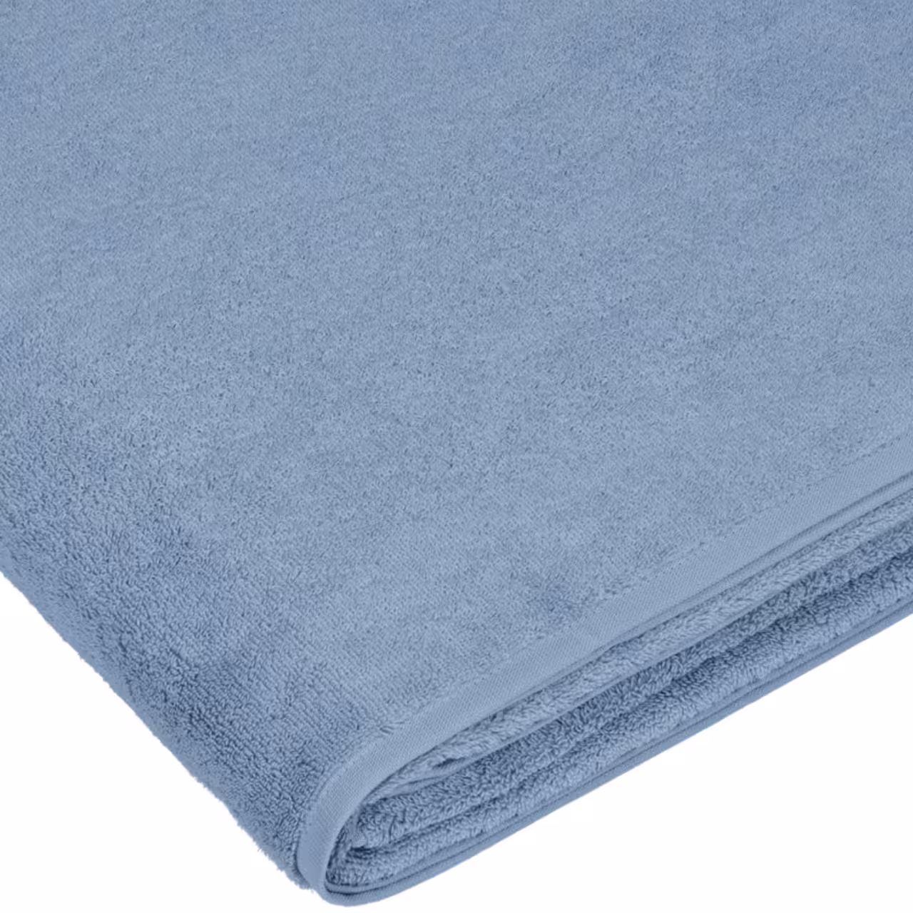 Handtuch, Frottee, Blau, Baumwolle, Einfarbig, 