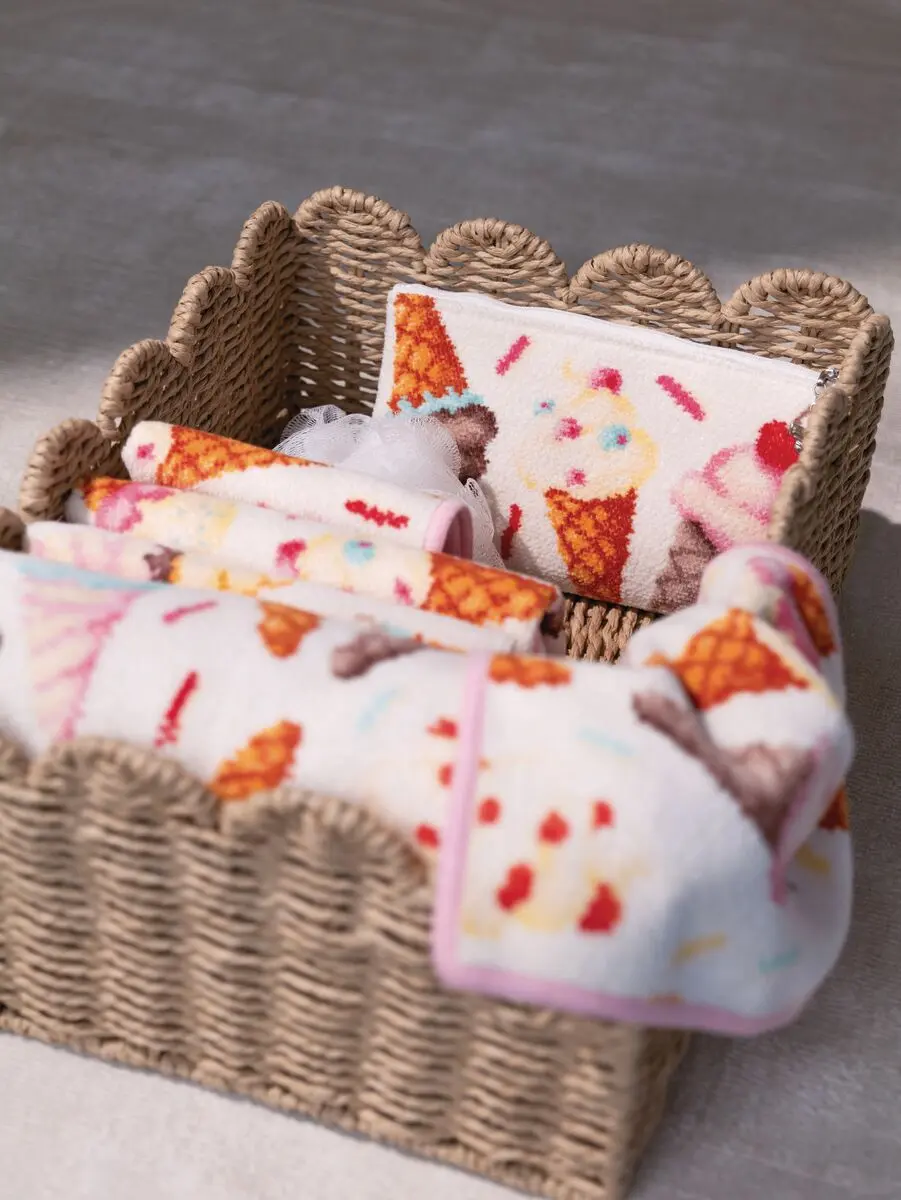 towels, Badehandtuch, Eiscreme-Muster, bunt, Baumwolle, 