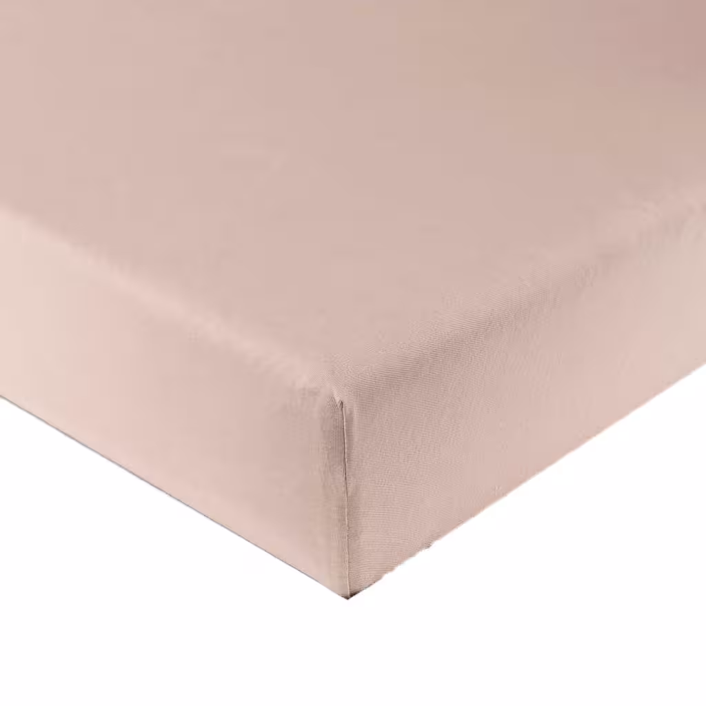 Spannbetttuch Ecke Detailbild beige