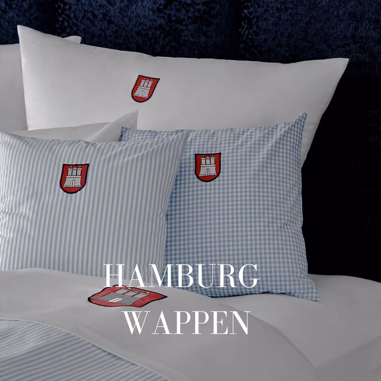 Bettwäsche mit Wappen der Stadt Hamburg