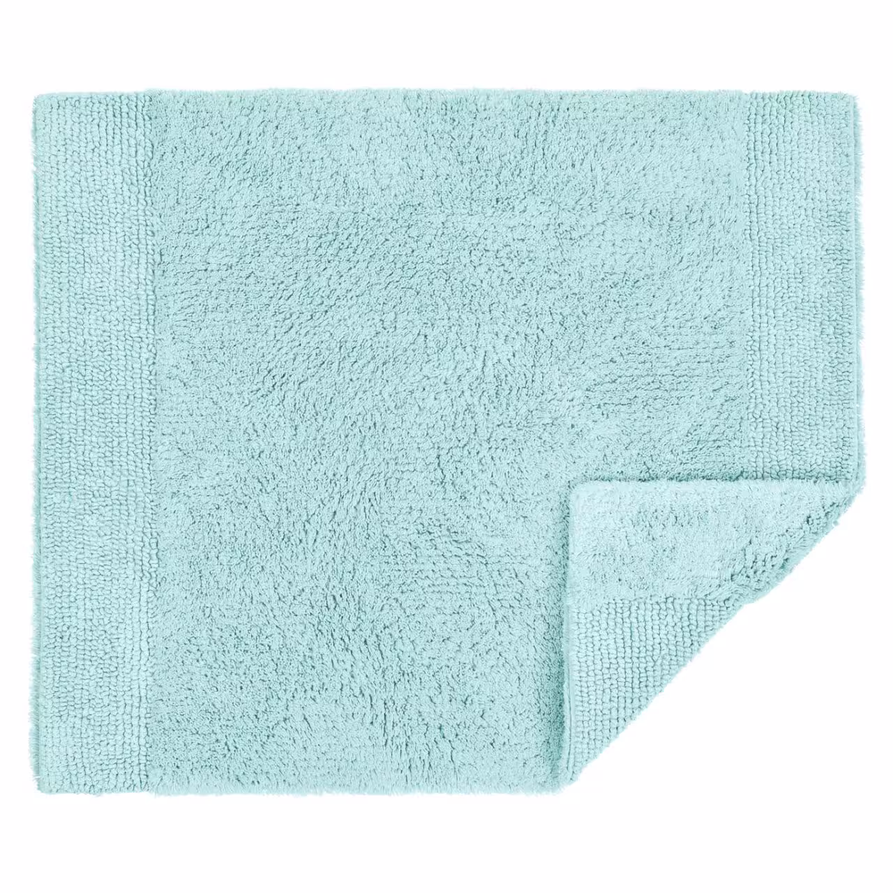 Badematte, Türkis, Frottee, Uni-Farbe, Strukturierte Oberfläche, 