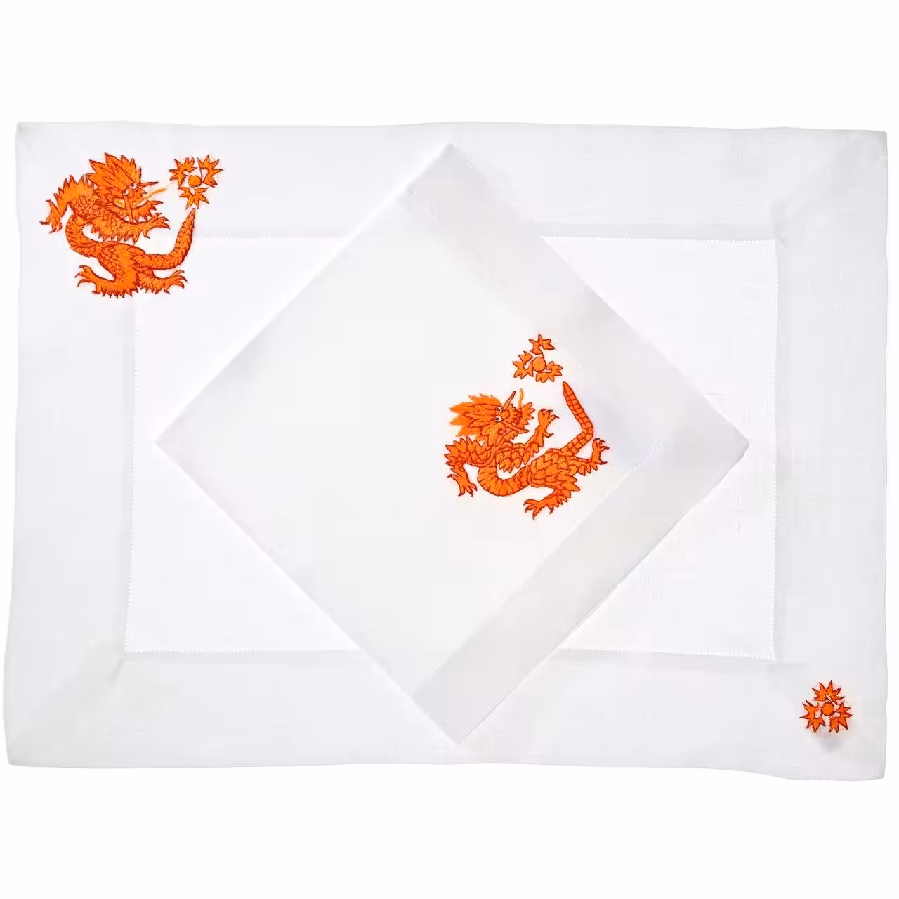 ERI TEXTILES - Leinentischwäsche  "Drache"   