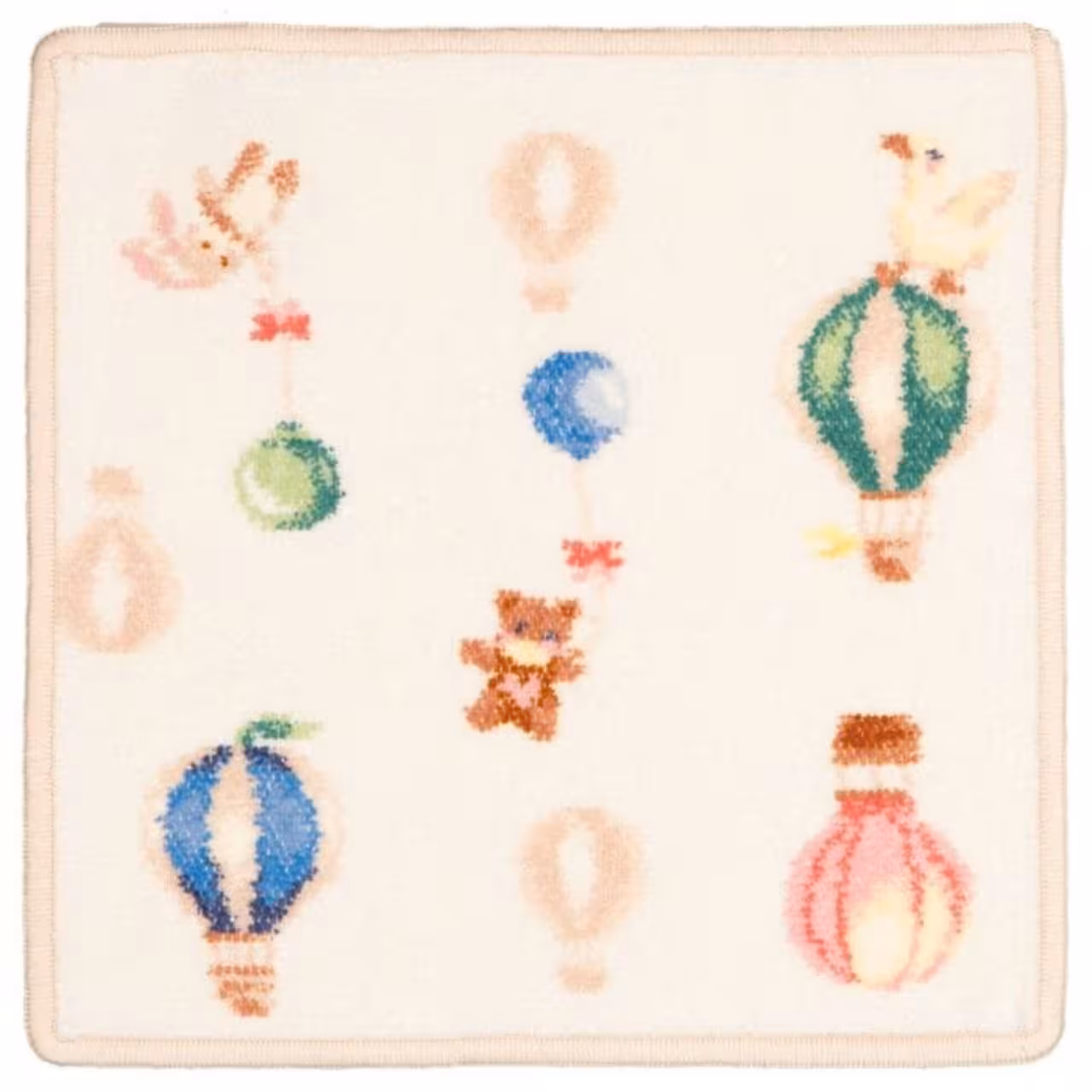 Kinderteppich, Ballon-Motive, Baumwoll-Teppich?, Pastellfarben, Spielteppich, 