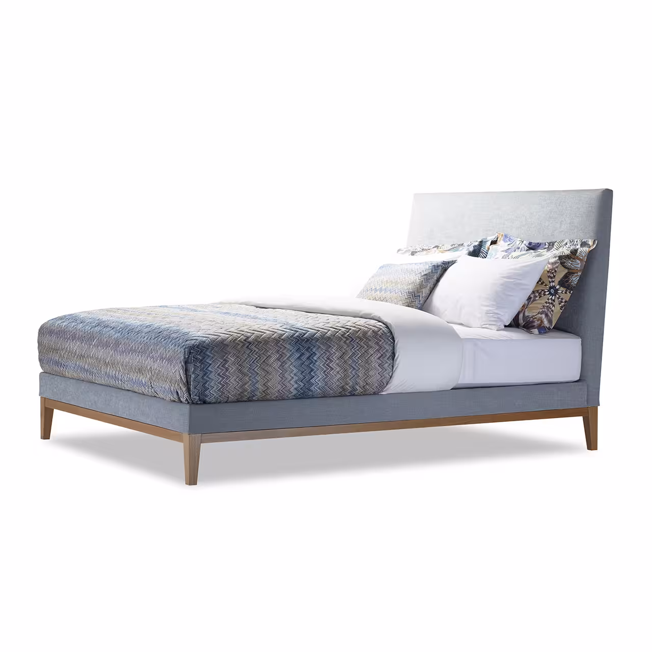 Bett Complete Zara blau auf weiß