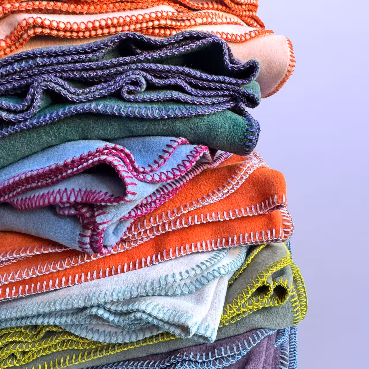 Fleece, Decke, Stoffdecke, mehrfarbig, gestickt, 