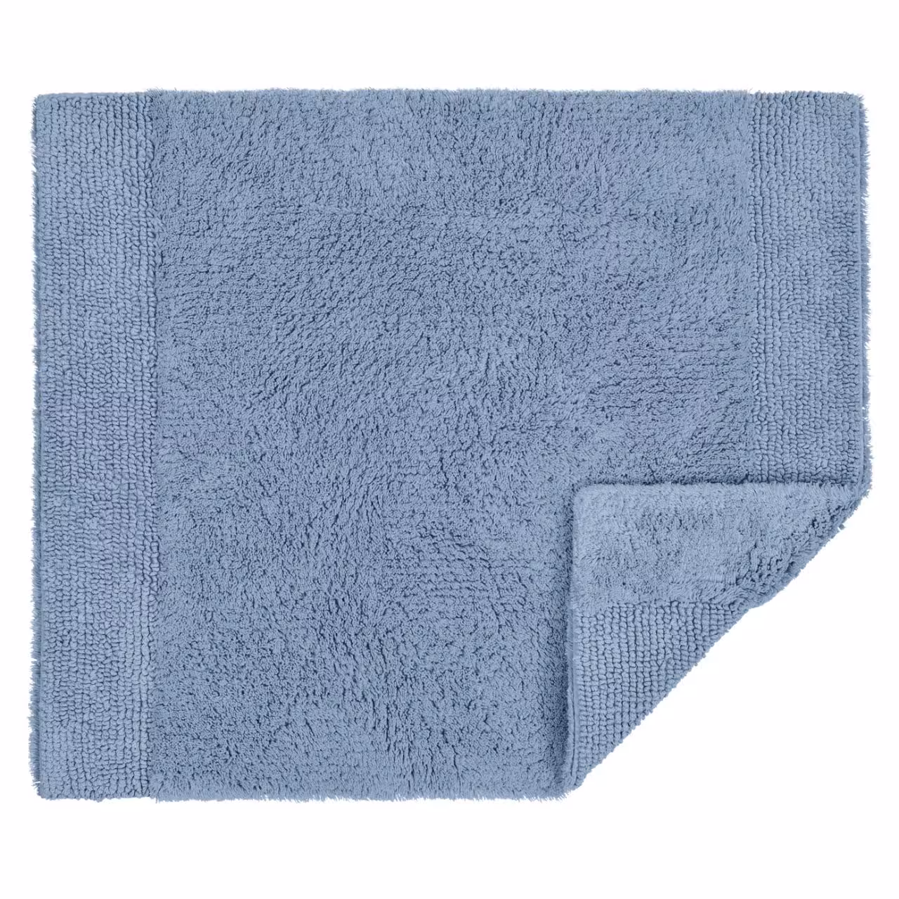 Badematte, Baumwolle, Blau, Frottee, Einfarbig, 