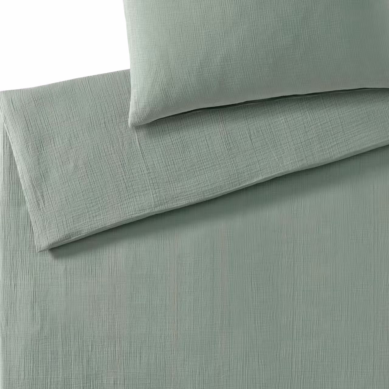 Bettwäschegarnitur Smooth pistaziengrün Detail