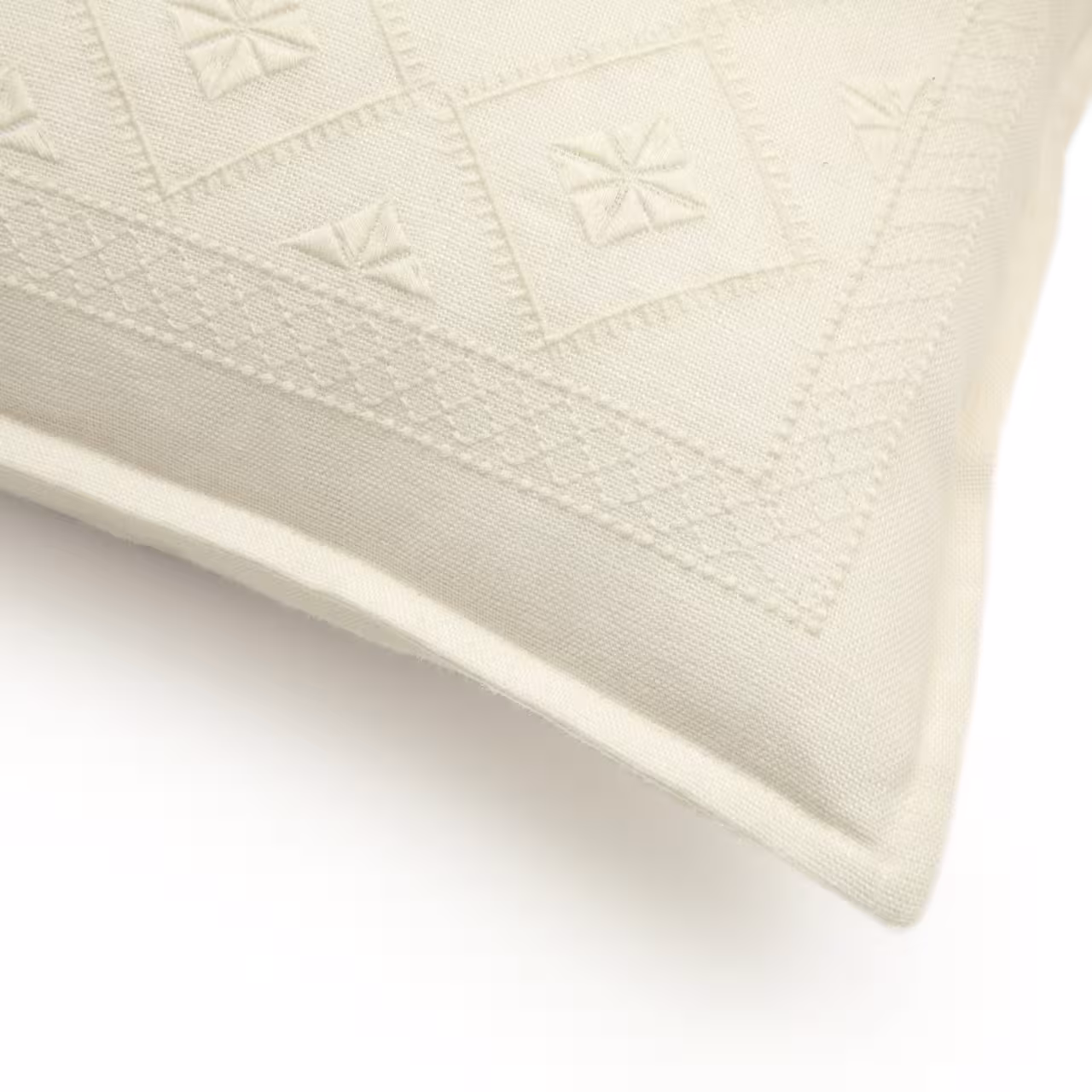 Dekokissen Lilian cremeweiß mit Jacquardmuster Detail
