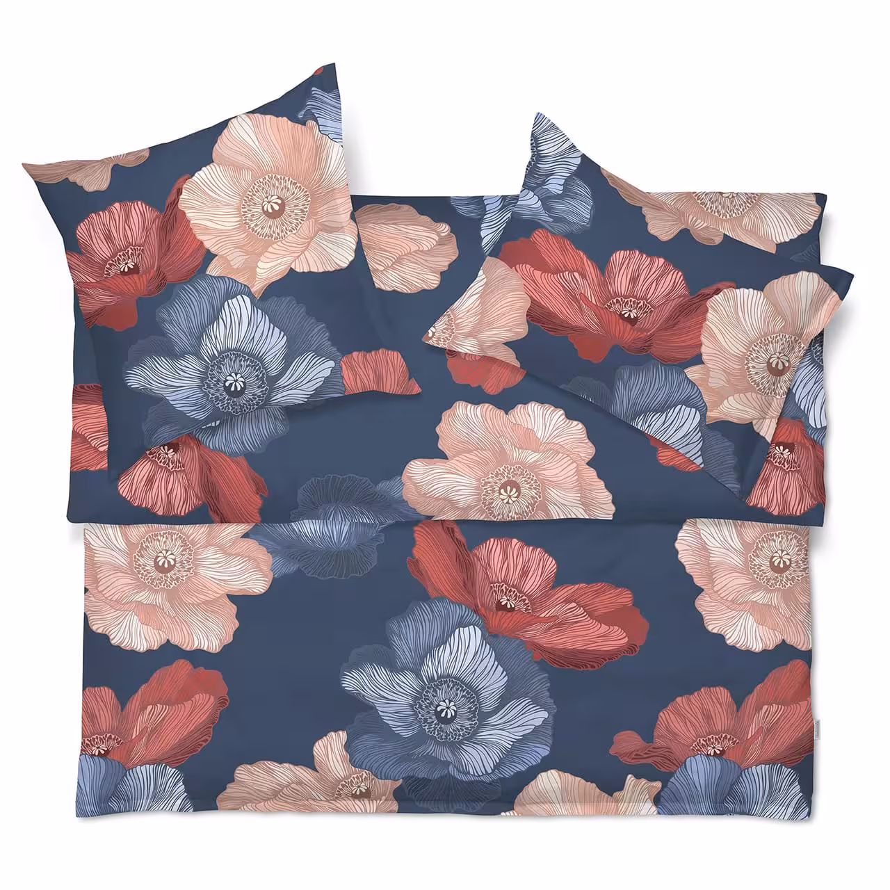 Kissenbezug, Blumenmuster, Dunkelblau, Floral, Pillow, 