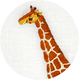 Farbmuster Tischwäsche Afrika Giraffe