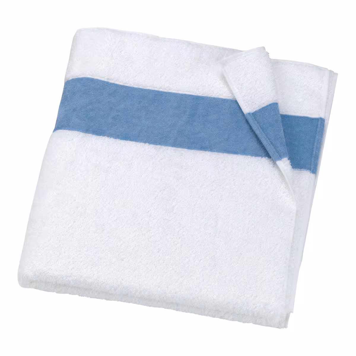 Frottierserie Exclusiv weiß mit hellblauer Chenilleborte