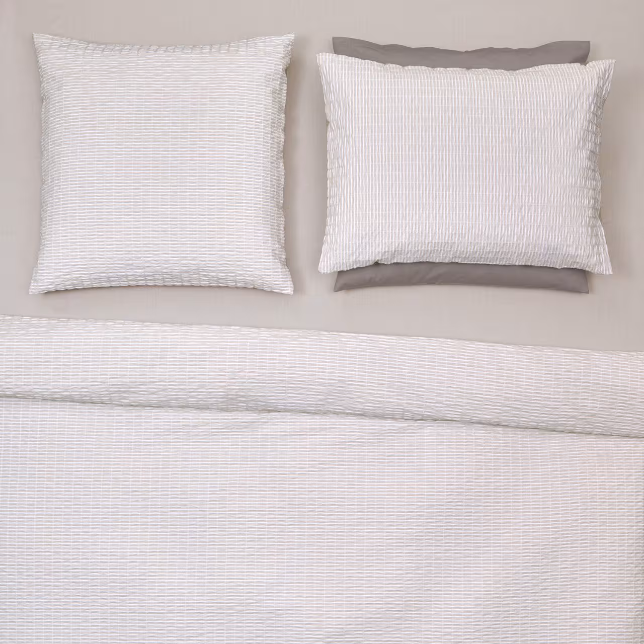 Bettwäschegarnitur Twist beige Draufsicht