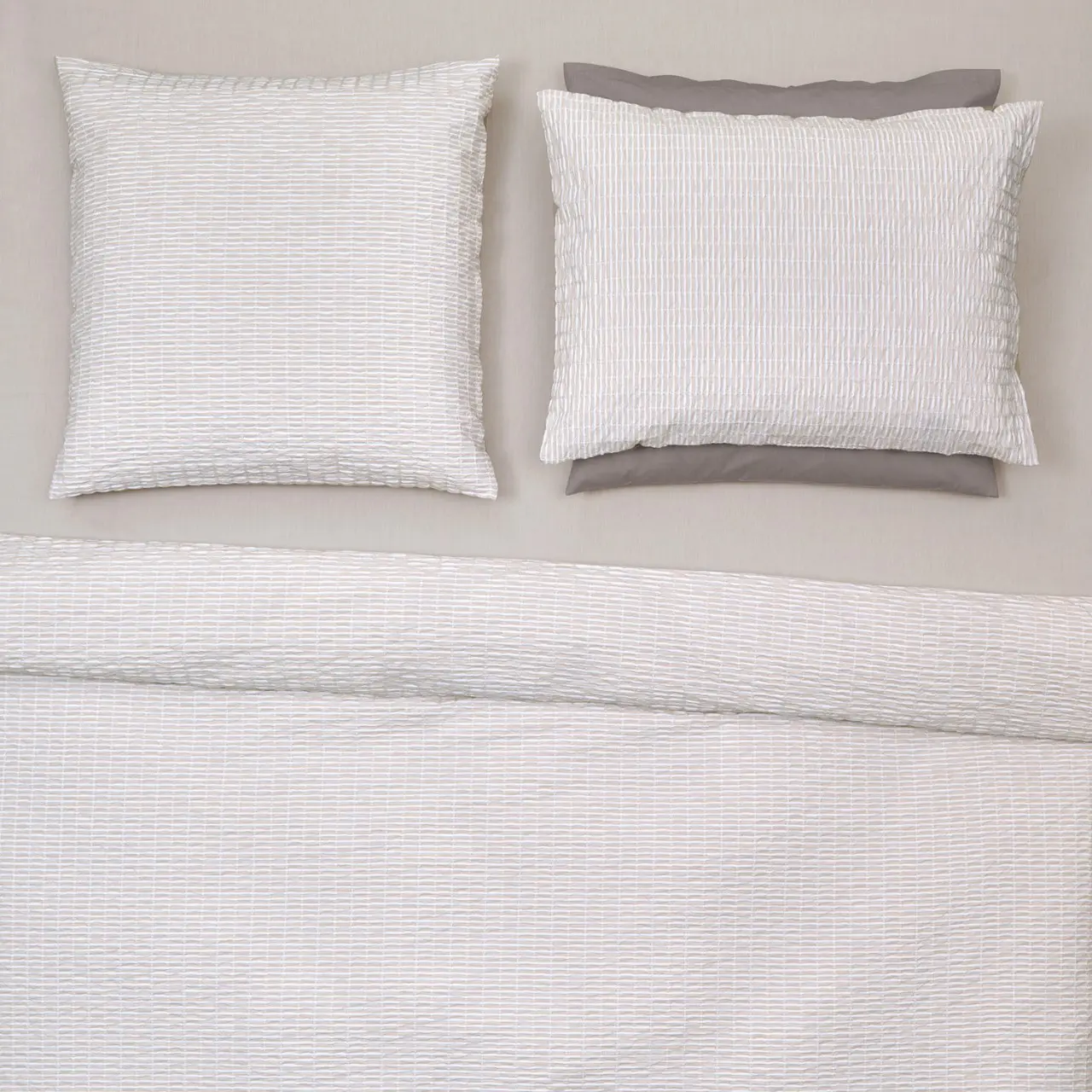 Bettwäschegarnitur Twist beige Draufsicht