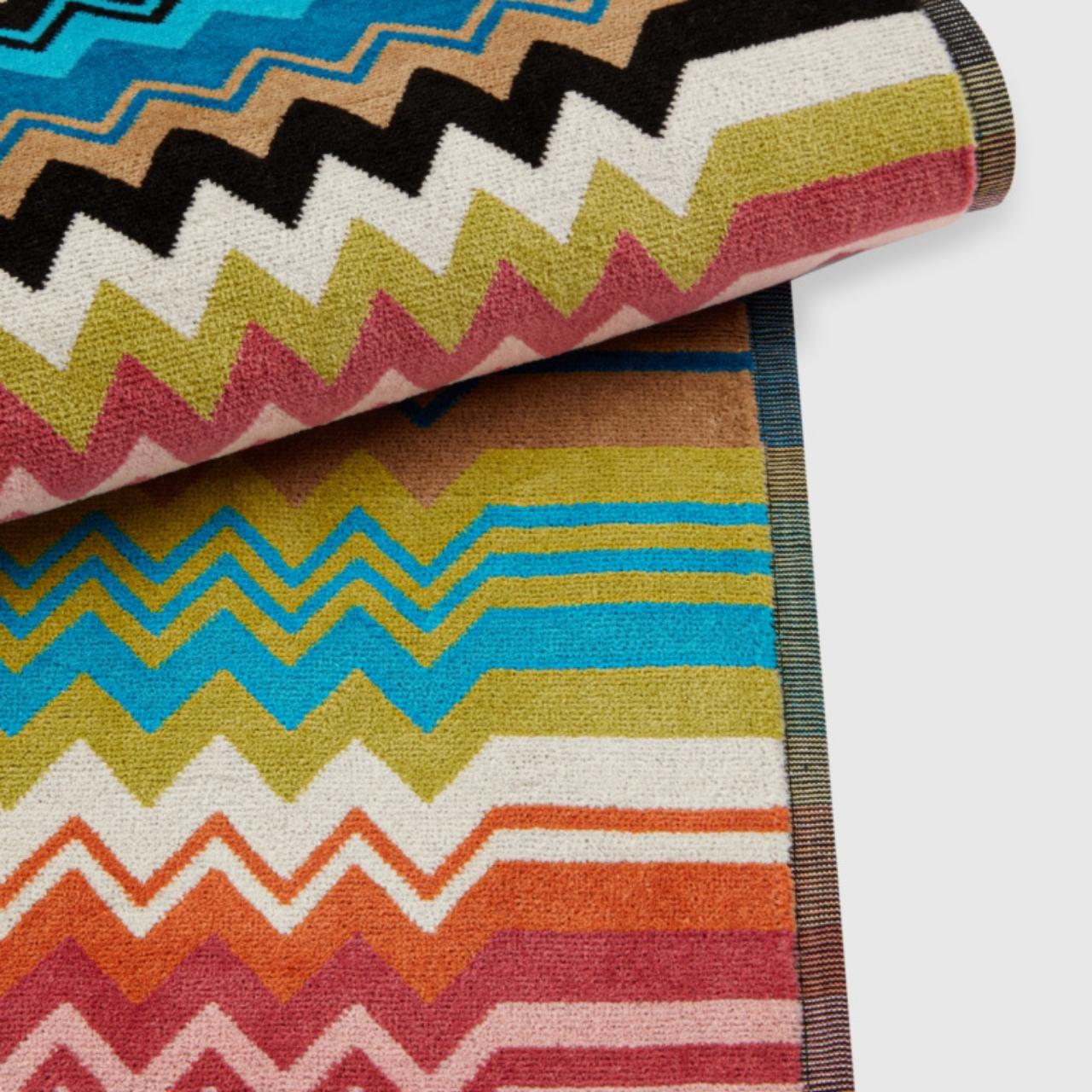Teppich, Zickzackmuster, Multicolor, Ketteldesign, Raumdekoration, 