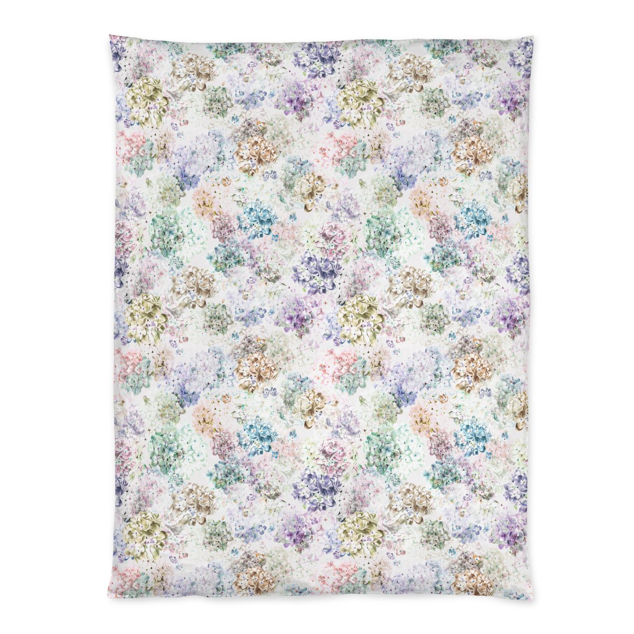 Kissenbezug, Blumenmuster, Hydrangea-Print, Pastellfarben, Weichtextur, Bettwäsche Arabella von Christian Fischbacher - Bettdeckenbezug