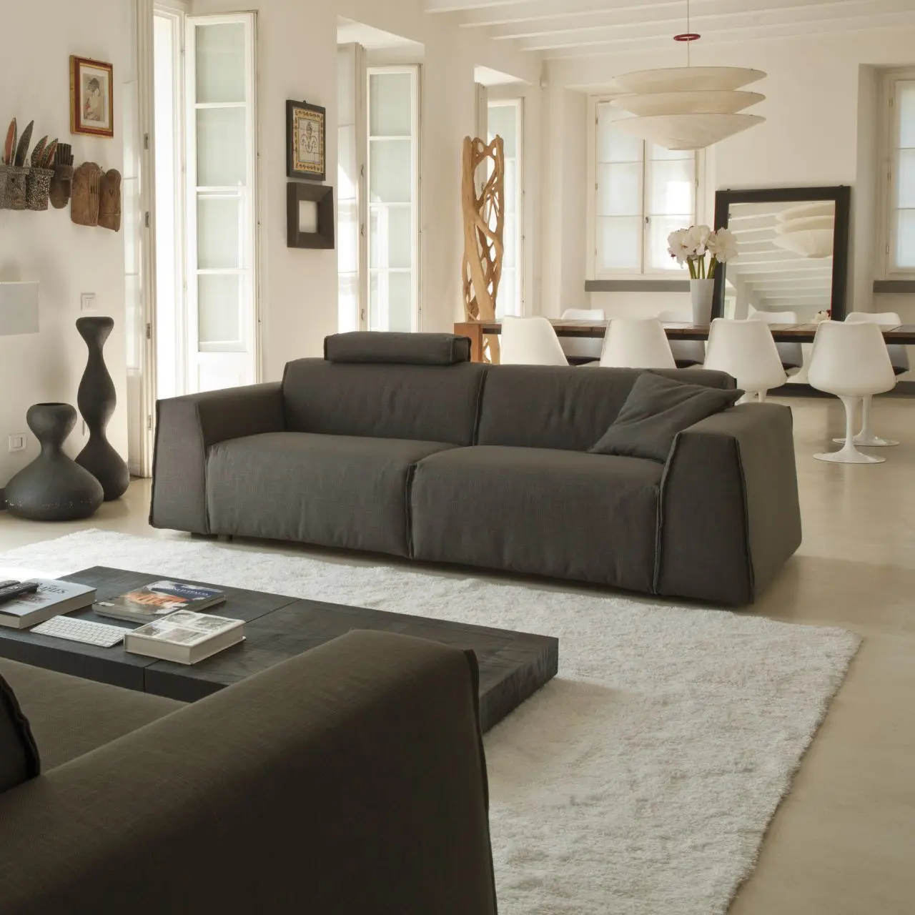 Schlafsofa Parker dunkelgrau in Wohnzimmer