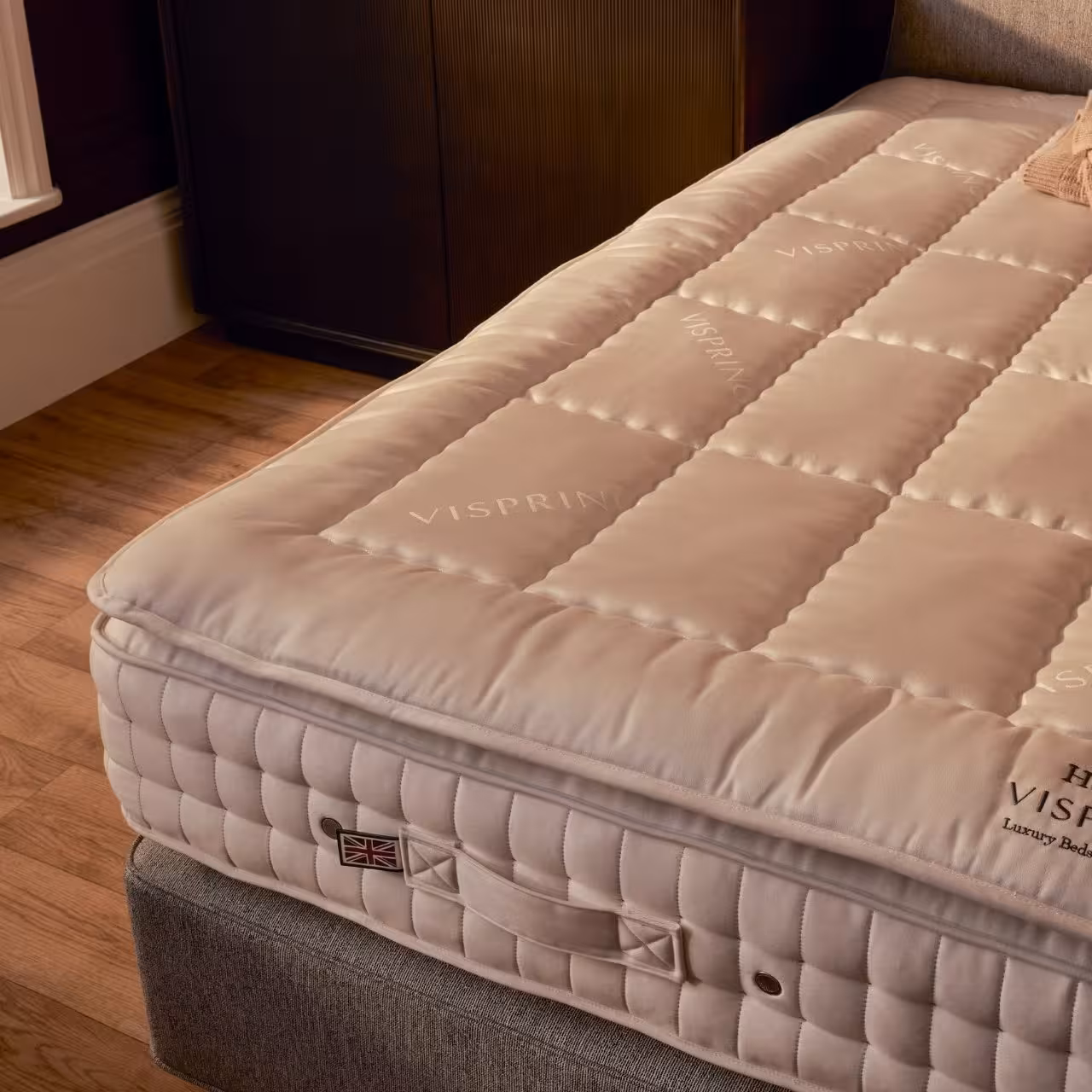 Matratze, Matratzenauflage, Beige, Gesteppt, Gepolsterte Seiten, 