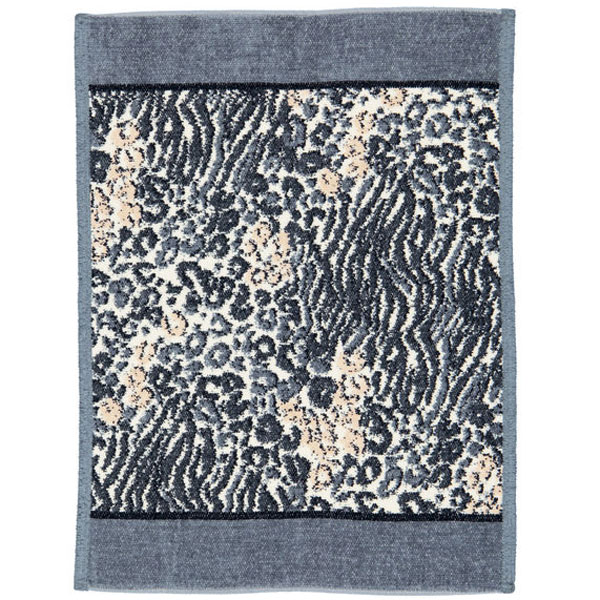 Chenilletuch Animal Blend grau mit Leomuster