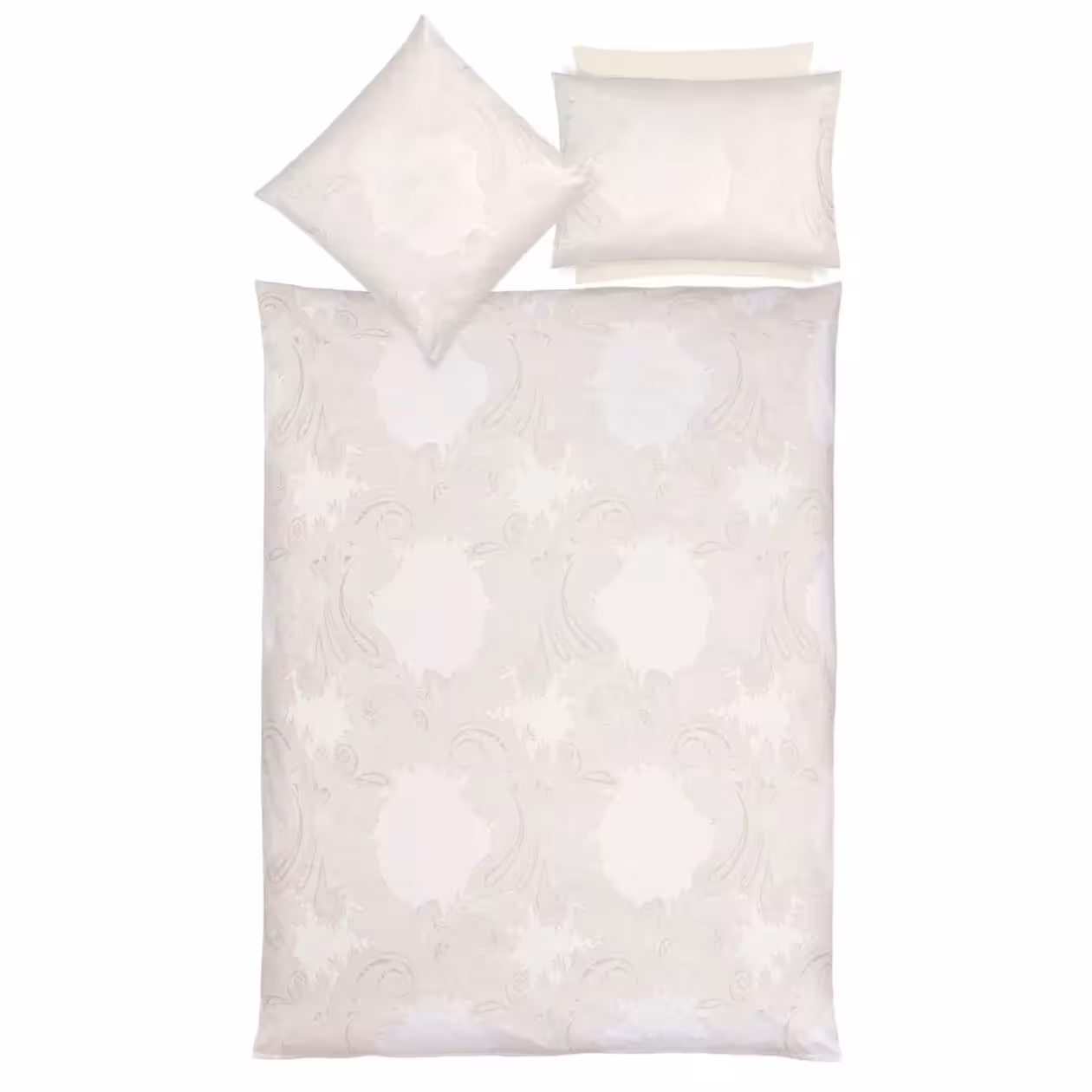 Bettwäsche Garnitur Grace beige mit Paisleymuster Draufsicht