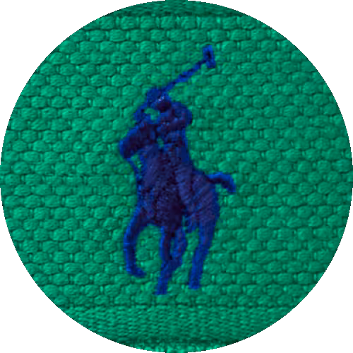 Farbmuster Frottier Stickerei Polo Player hellgrün