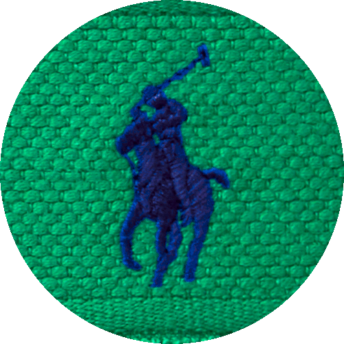 Farbmuster Frottier Stickerei Polo Player hellgrün