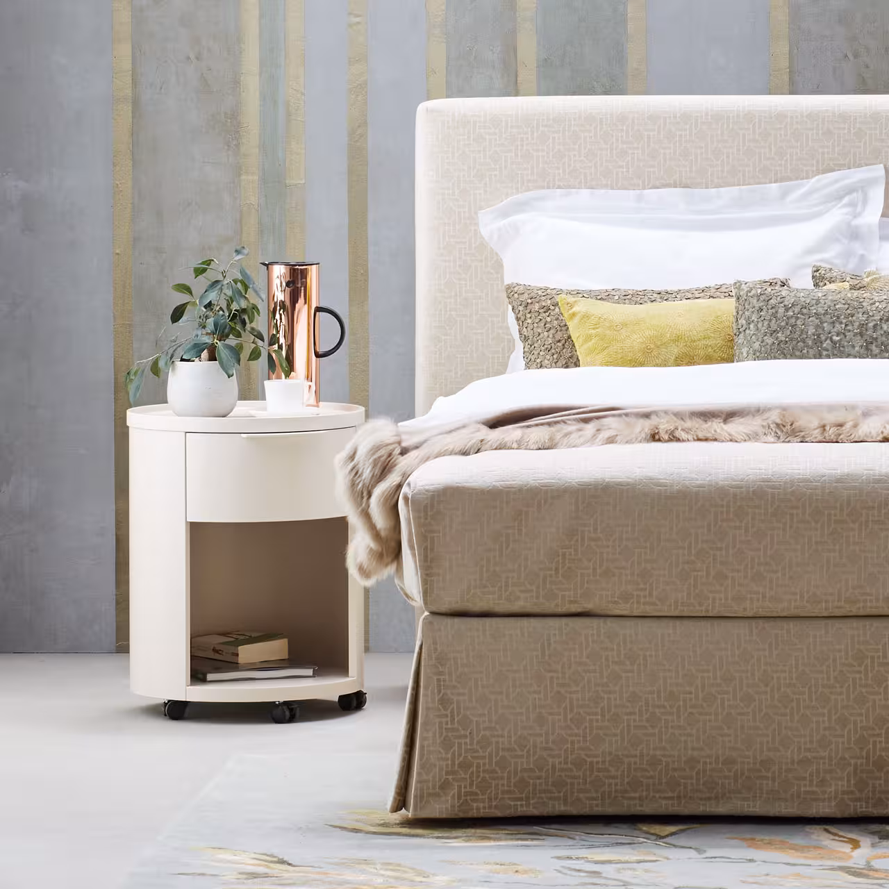 Polsterbett Change beige Detail