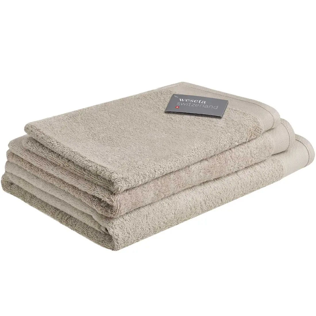 Frottierserie Douceur beige gestalept 