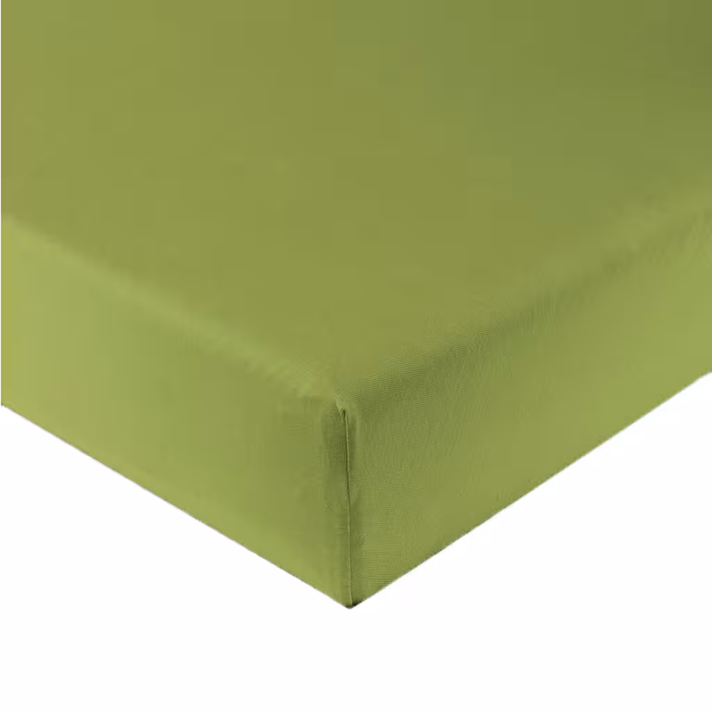 Spannbetttuch Ecke Detailbild moosgrün