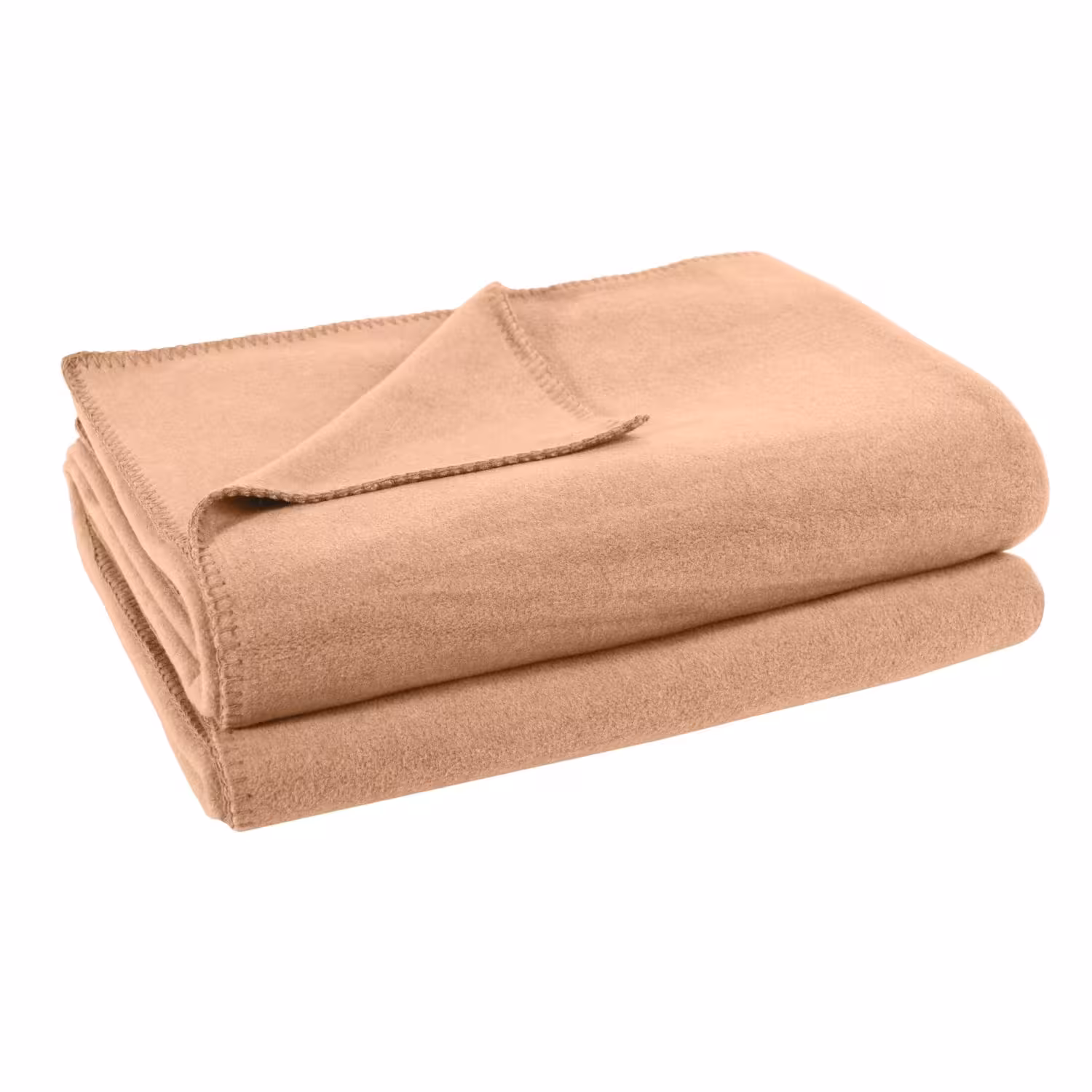 Fleecedecke sandfarben gefaltet