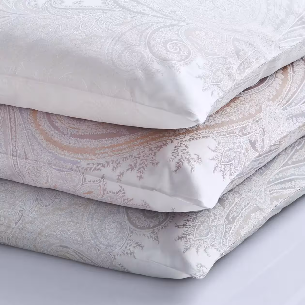 Bettwäsche Garnitur Grace pastellfarben mit Paisleymuster Kopfkissen Detail