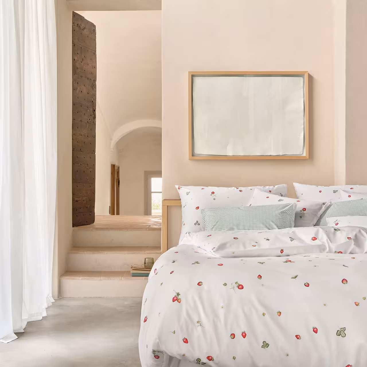 Bettwäsche, Schlafzimmer, Kopfkissen, Bettbezug, Blumenmuster, 