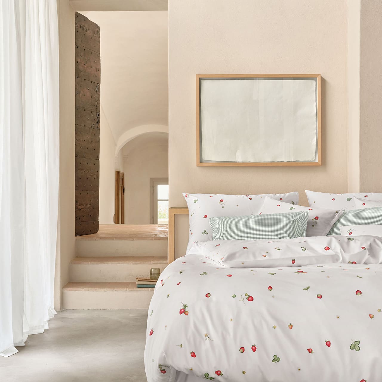 Bettwäsche, Schlafzimmer, Kopfkissen, Bettbezug, Blumenmuster, 