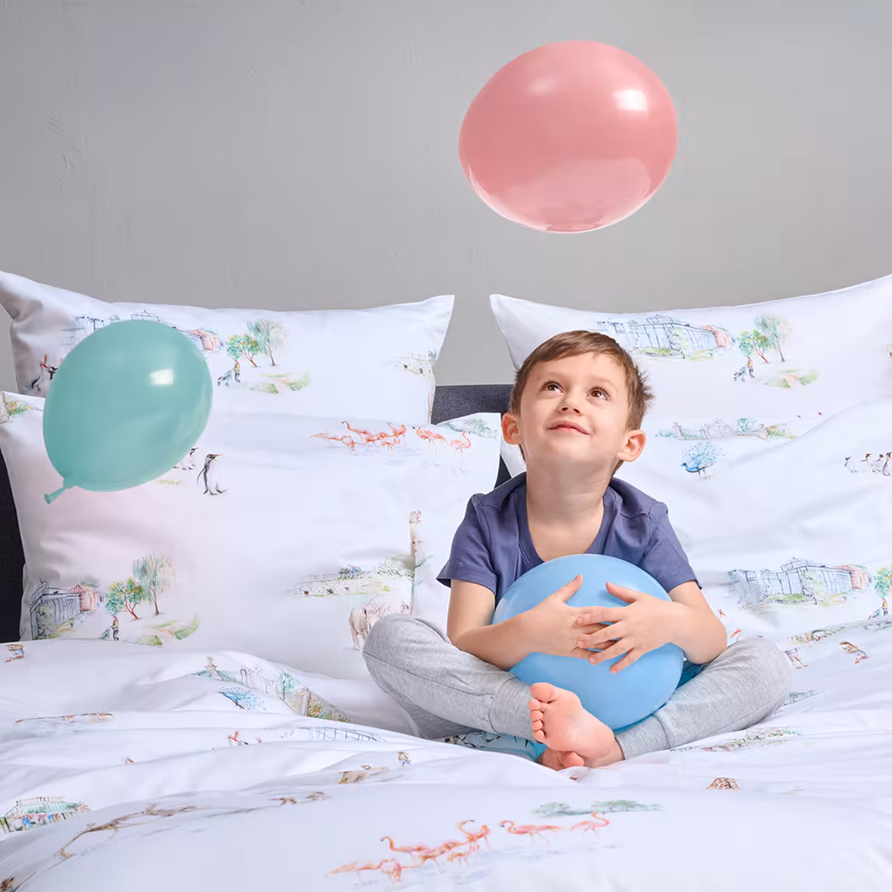 Kinder, Ballon, Bettwäsche, Bettwäsche-Set, Ballon, 