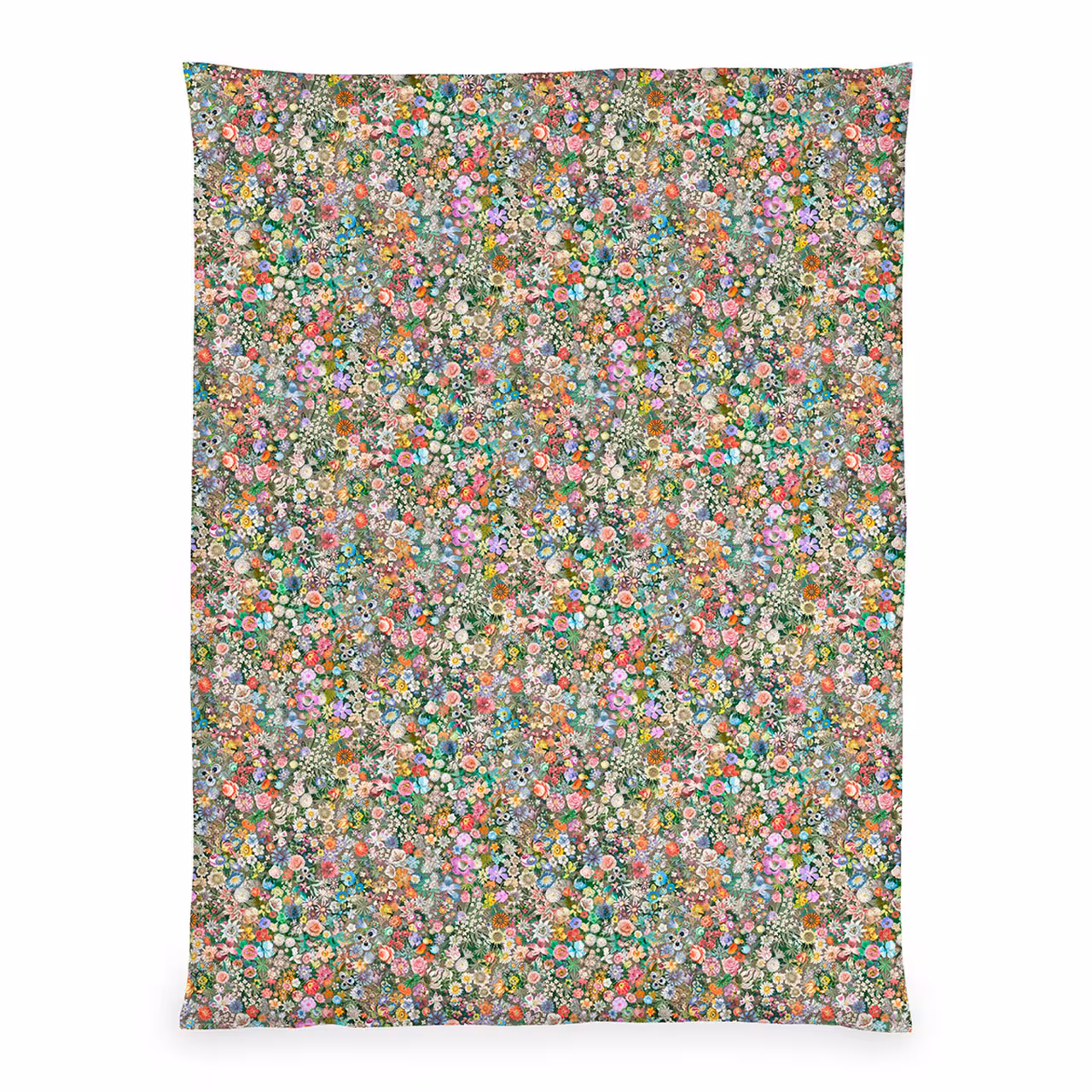 Blumenmuster, Floral-Pattern, Tischdecke, Bunte Blüten, Stoff, 