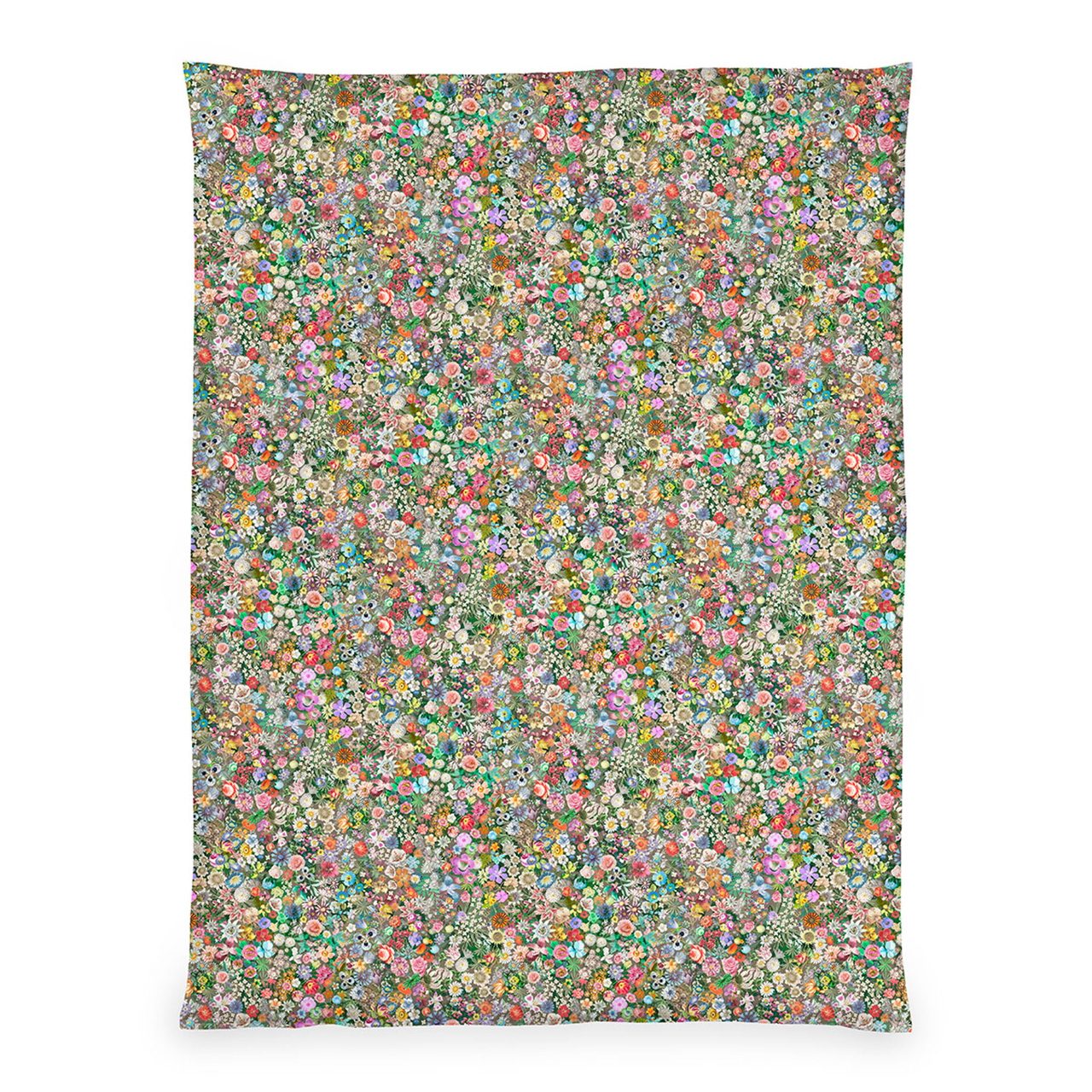 Blumenmuster, Floral-Pattern, Tischdecke, Bunte Blüten, Stoff, 