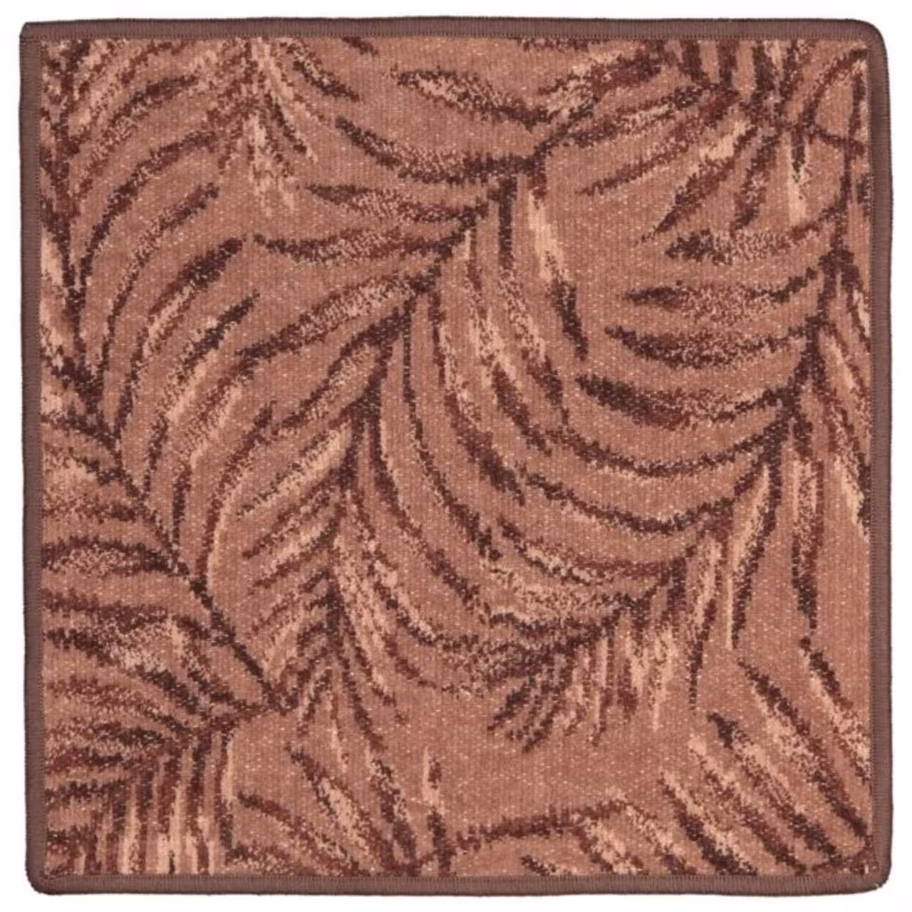 Fußmatte, Braun, Blättermuster, Rechteckig, Textil, 