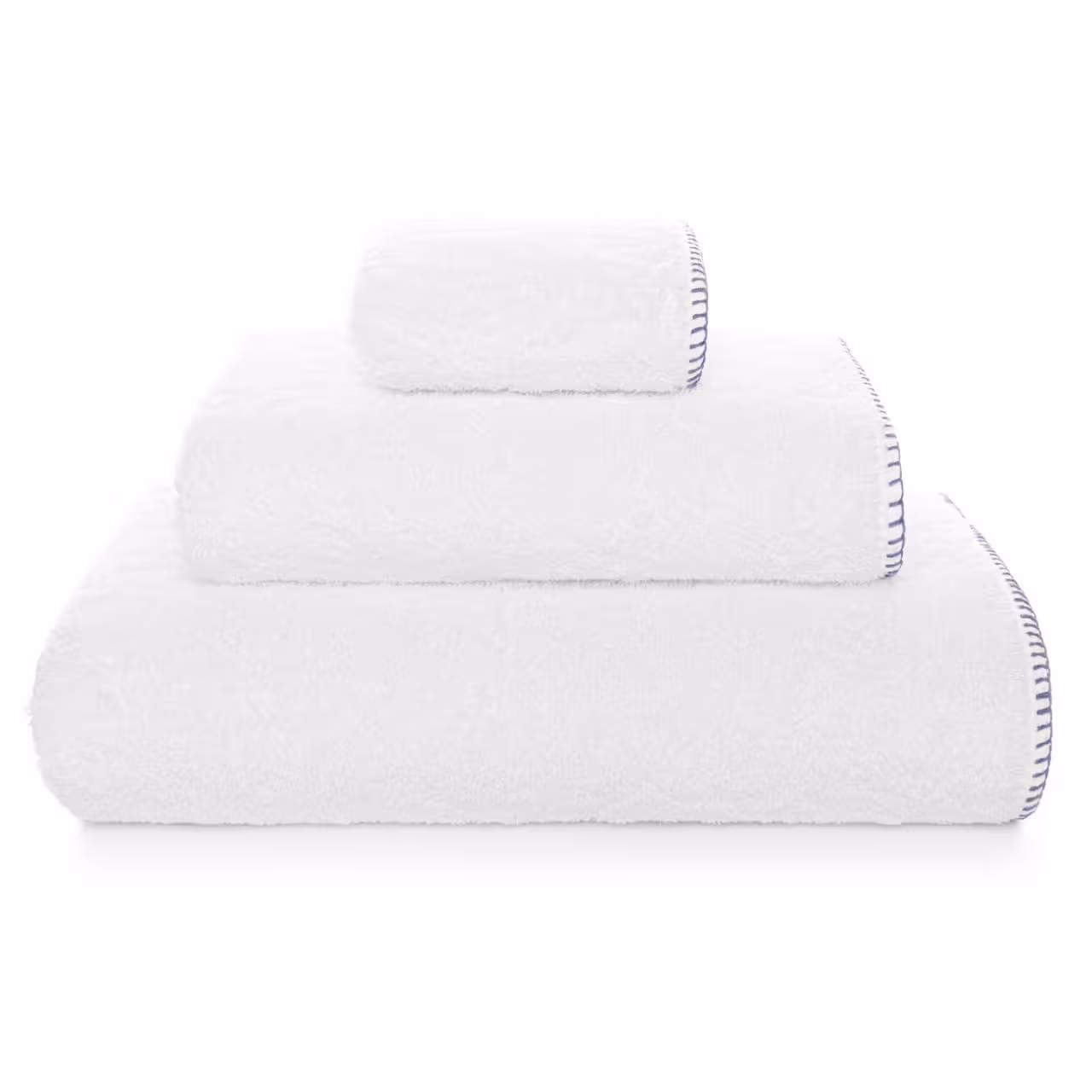 Handtuch, Badezimmer, Weiß, Tuchset, Gestickte Kante, 