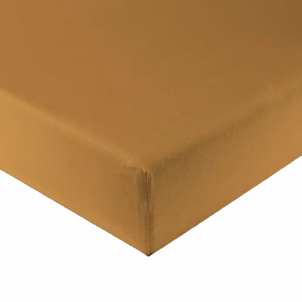 Spannbetttuch Ecke Detailbild currygelb