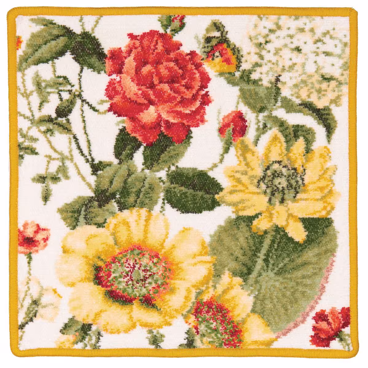 patch, floral, bouquet, roses, sunflowers, 