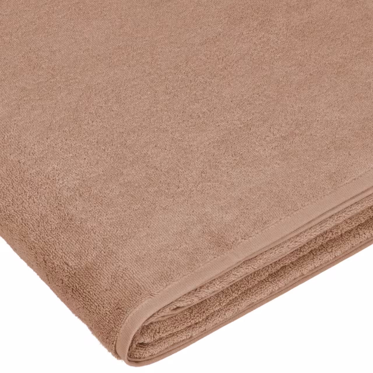 Handtuch, Frottee, Beige, Unifarben, Baumwolle, 