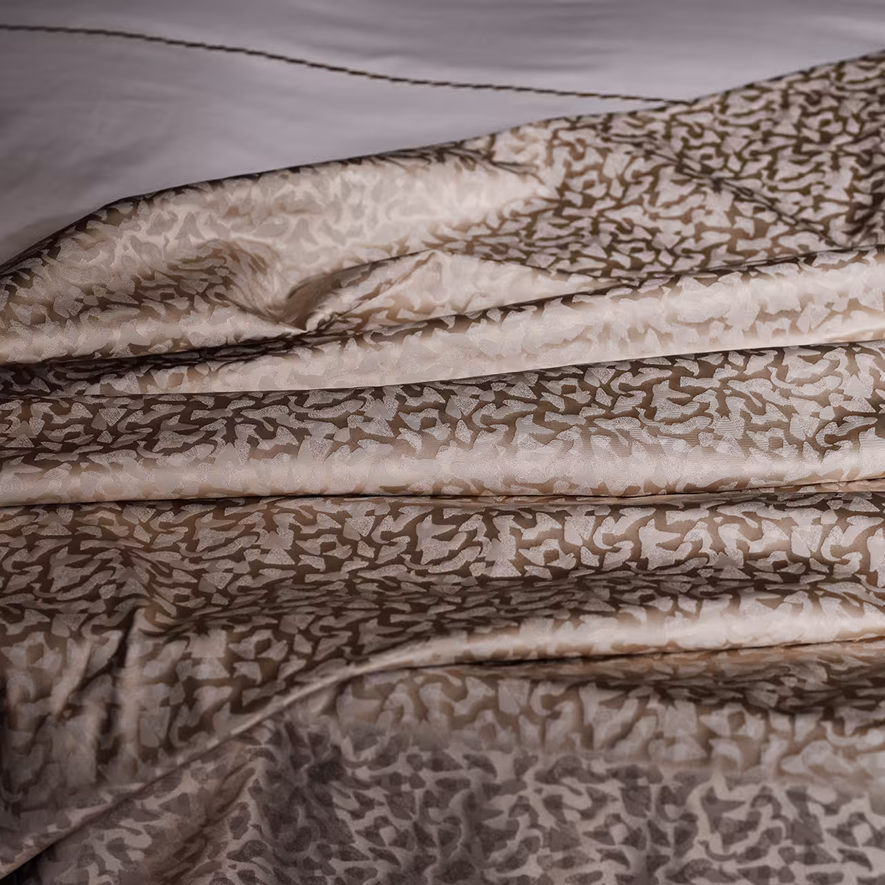 Bedlaken, Baumwolle, Beige Muster, Stoffbezug, Textil-Set, 