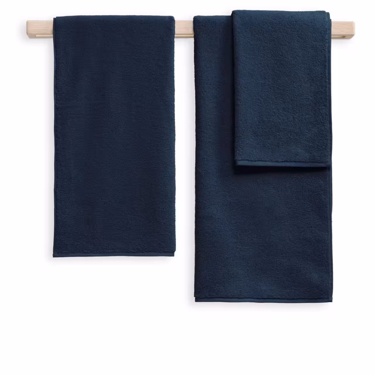 Handtuchset, Frottee, Dunkelblau, Unifarben, 