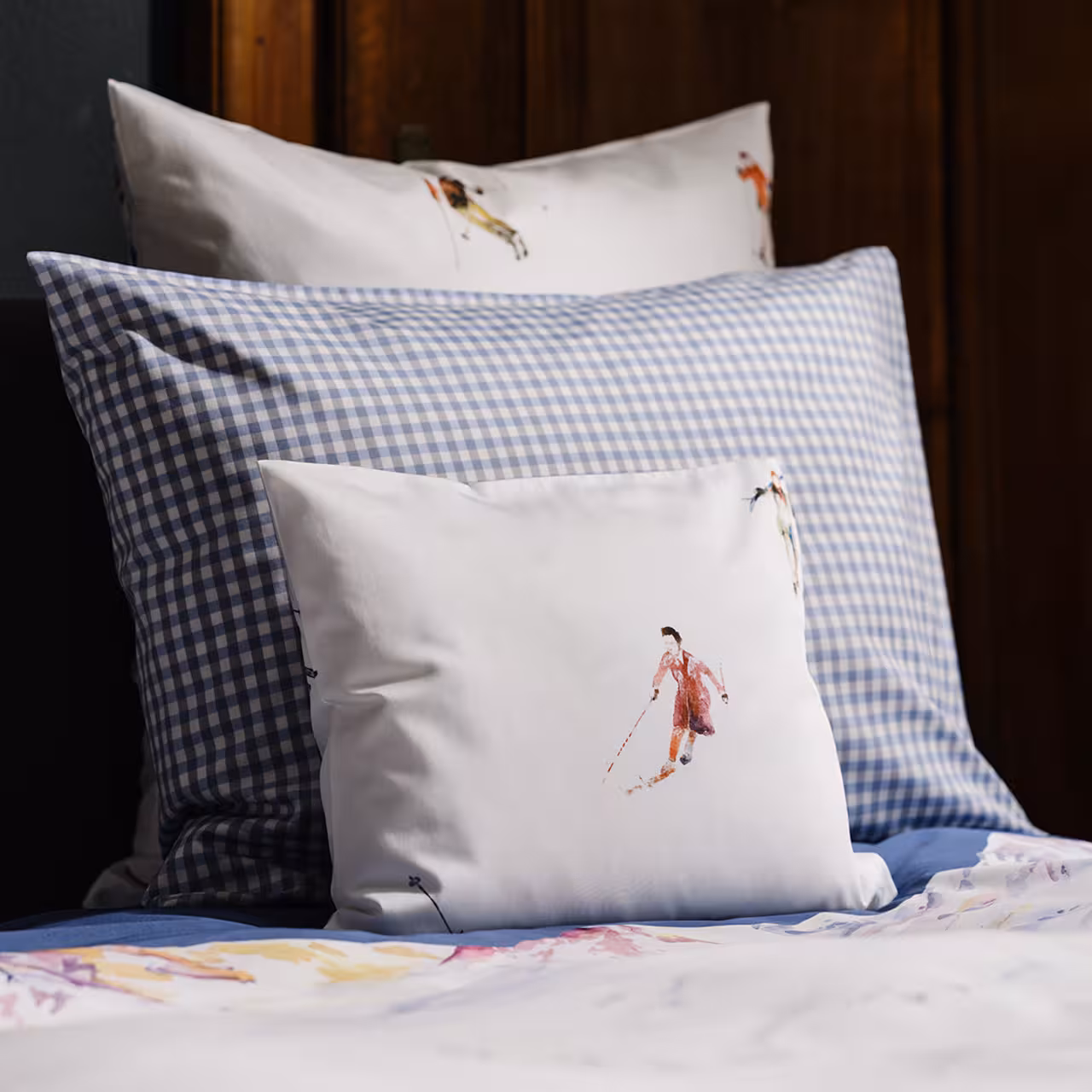 Kissen, Kissenbezug, Stoffkissen, Bettwäsche, Gingham Muster, 