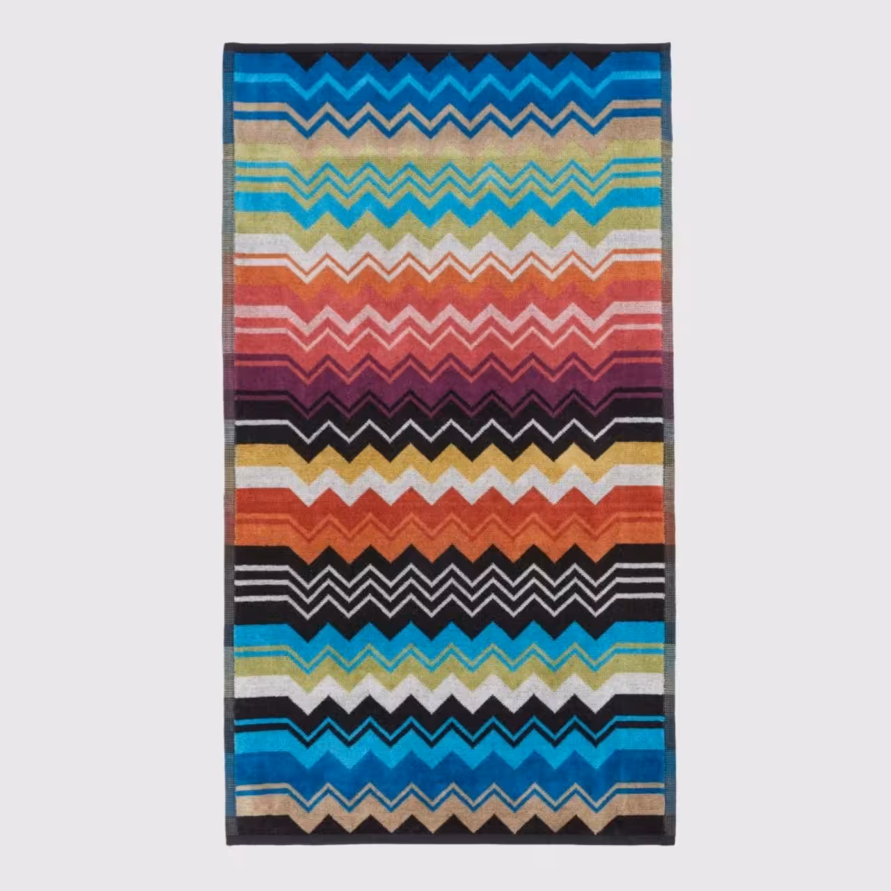 Tuch, Stolpe, Zickzack-Muster, Multicolor, Retro-Design, 