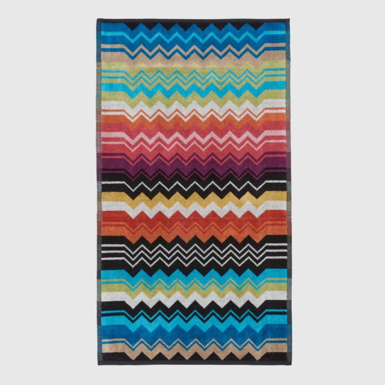 Tuch, Stolpe, Zickzack-Muster, Multicolor, Retro-Design, 