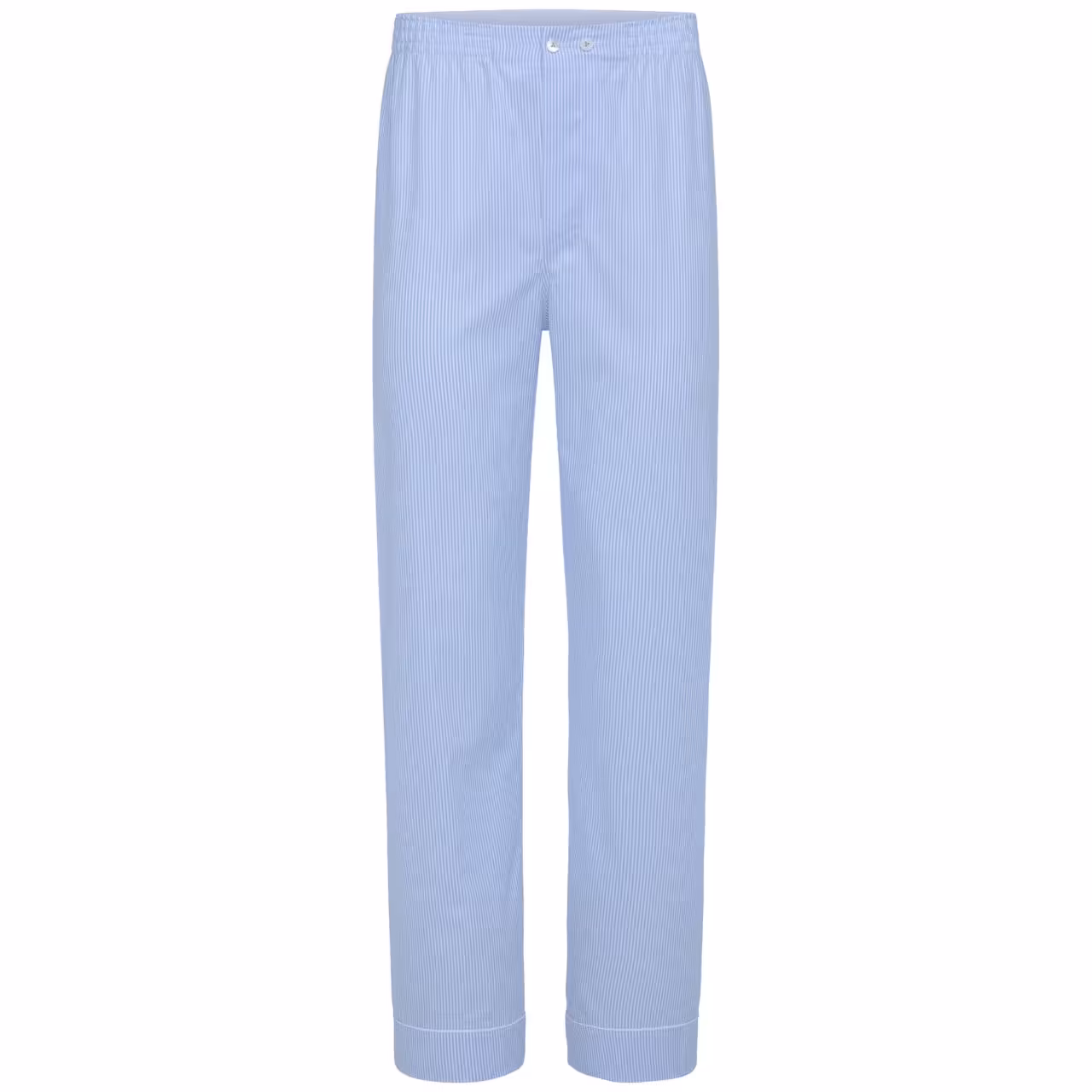 Pyjama-Hose Carlo P hellblau weiß gestreift auf weiß