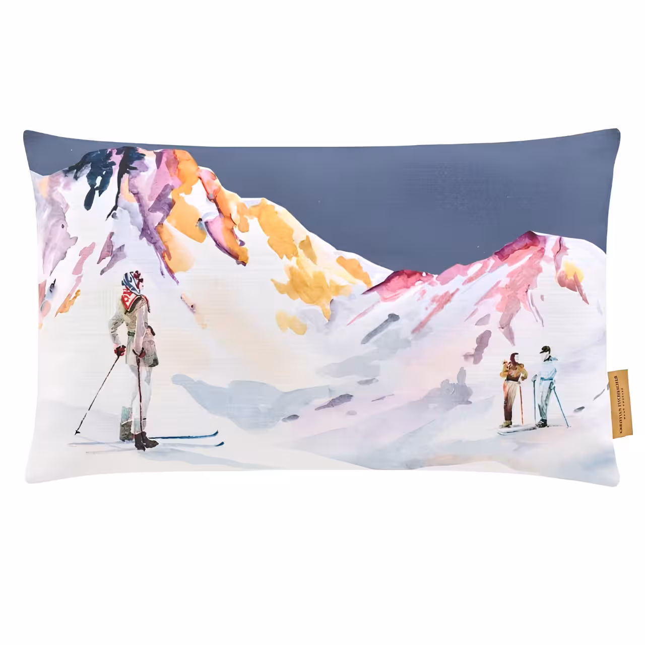 Kissen, Skifahrer, Winter, Kunstwerk, Berge, 